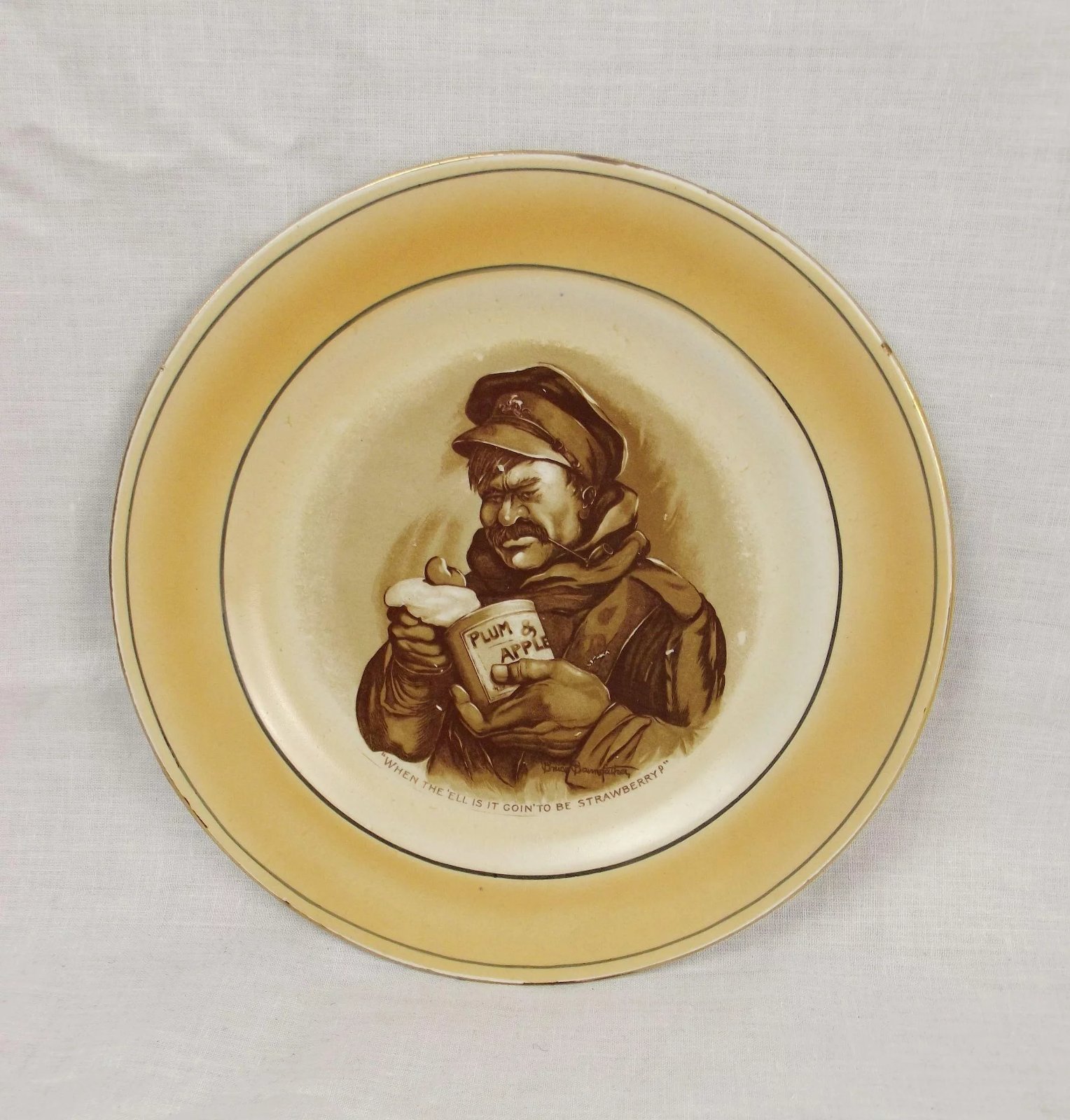 WW1 Grimwades Bruce Bairnsfather Old Bill Plate - Image 2