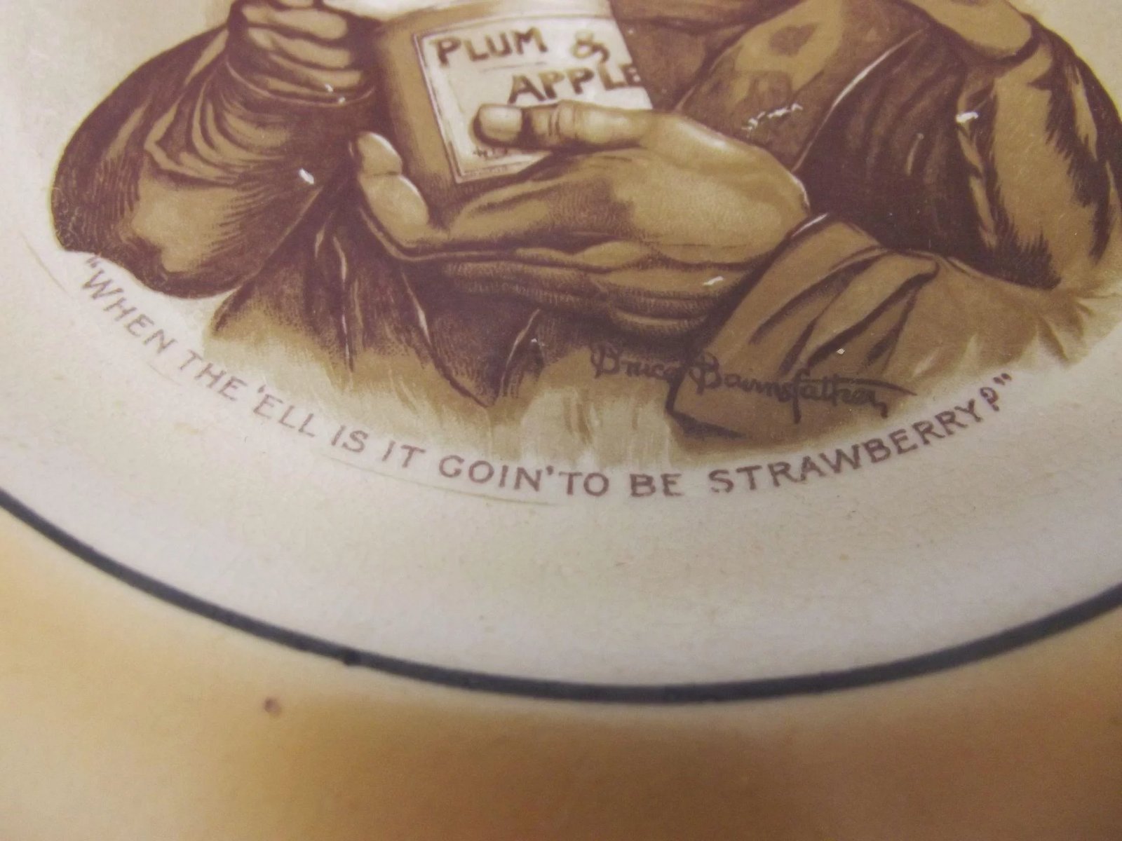 WW1 Grimwades Bruce Bairnsfather Old Bill Plate - Image 8