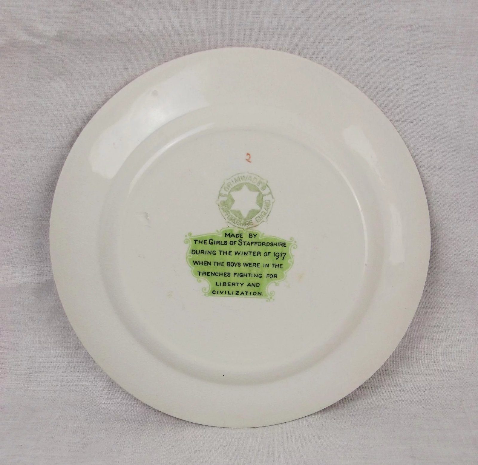 WW1 Grimwades Bruce Bairnsfather Old Bill Plate - Image 9