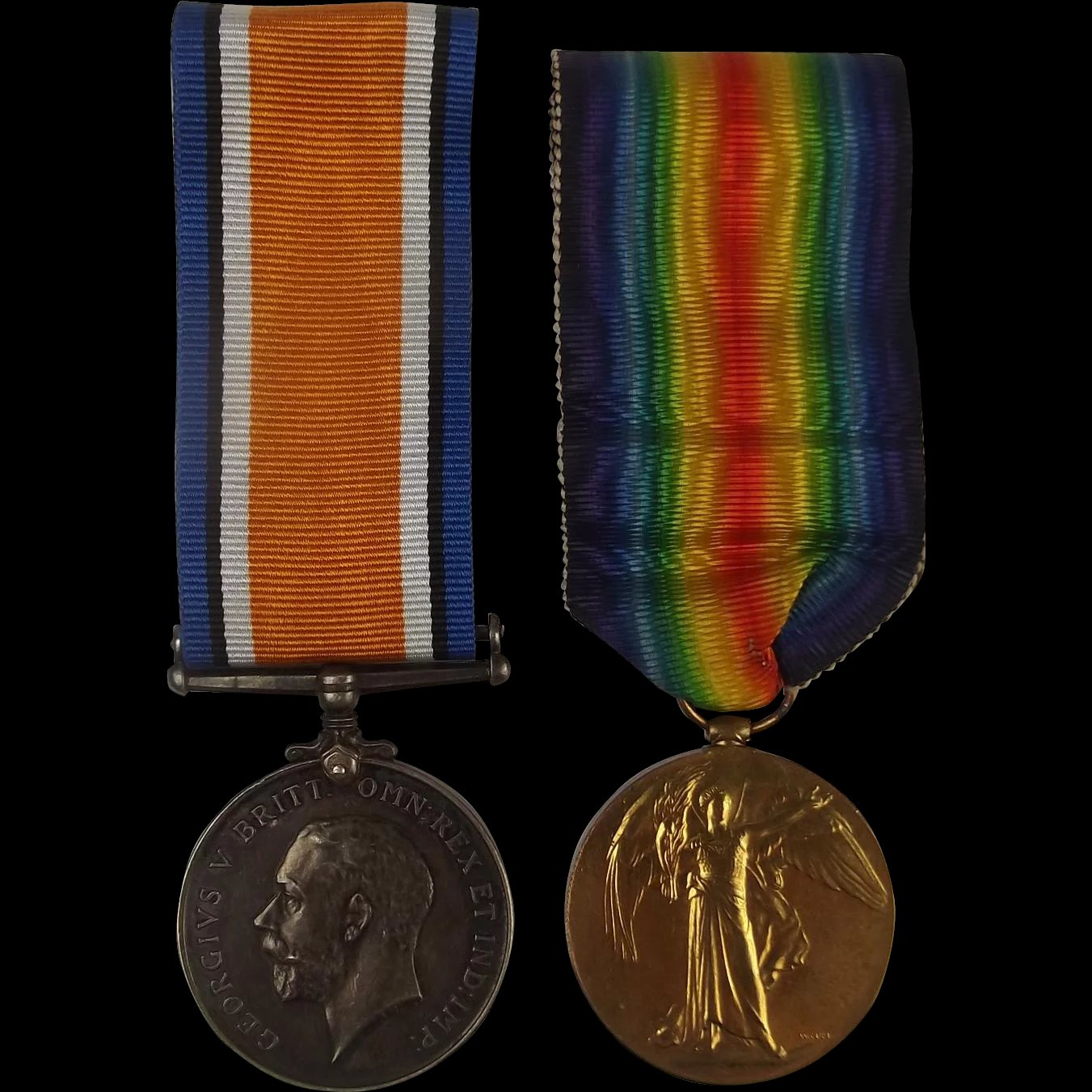 WW1 Medal Pair Awarded To 44919 Pte G.H. Mackay – Rifle Brigade