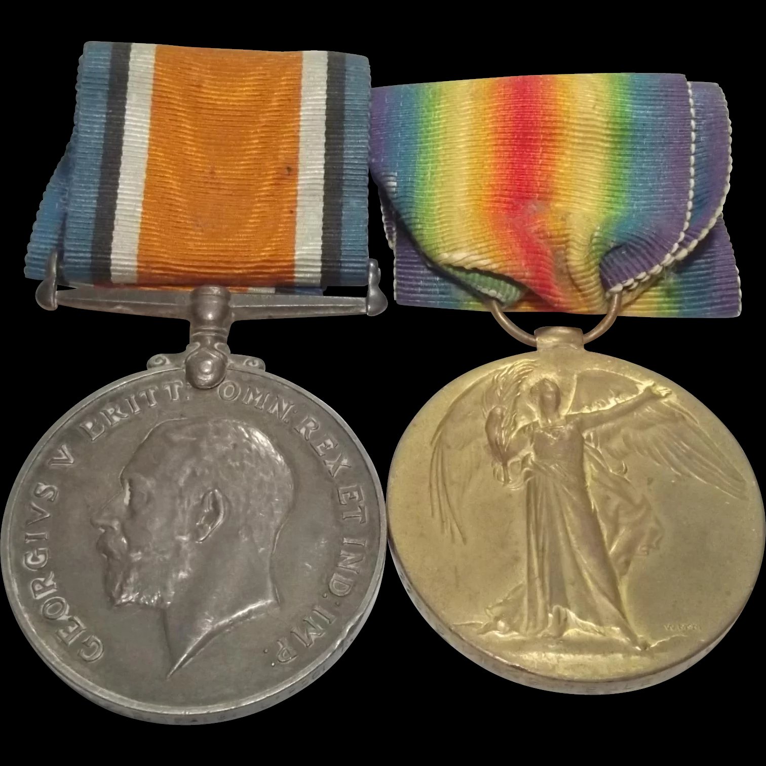 WW1 Medal Pair Awarded To Pte G. Teale Liverpool Regiment