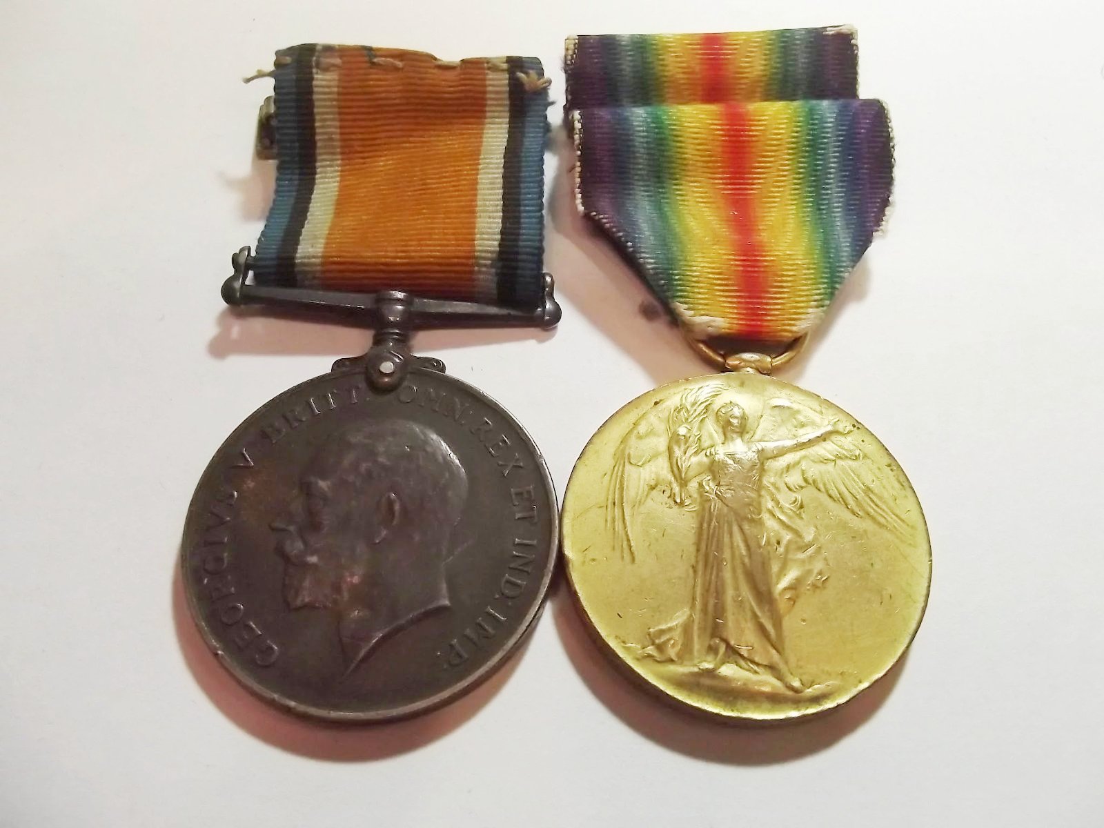 WW1 Medal Pair Awarded To Pte F. Youngs Army Service Corps
