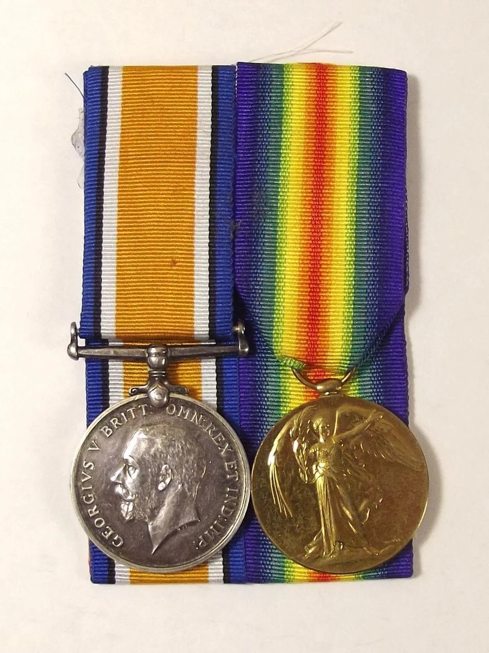 WW1 Medal Pair Pte. H.V. Adams Queen's Own Royal West Kent Regiment