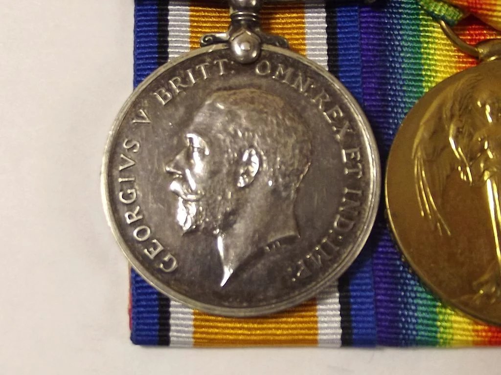 WW1 Medal Pair Pte. H.V. Adams Queen's Own Royal West Kent Regiment - Image 2
