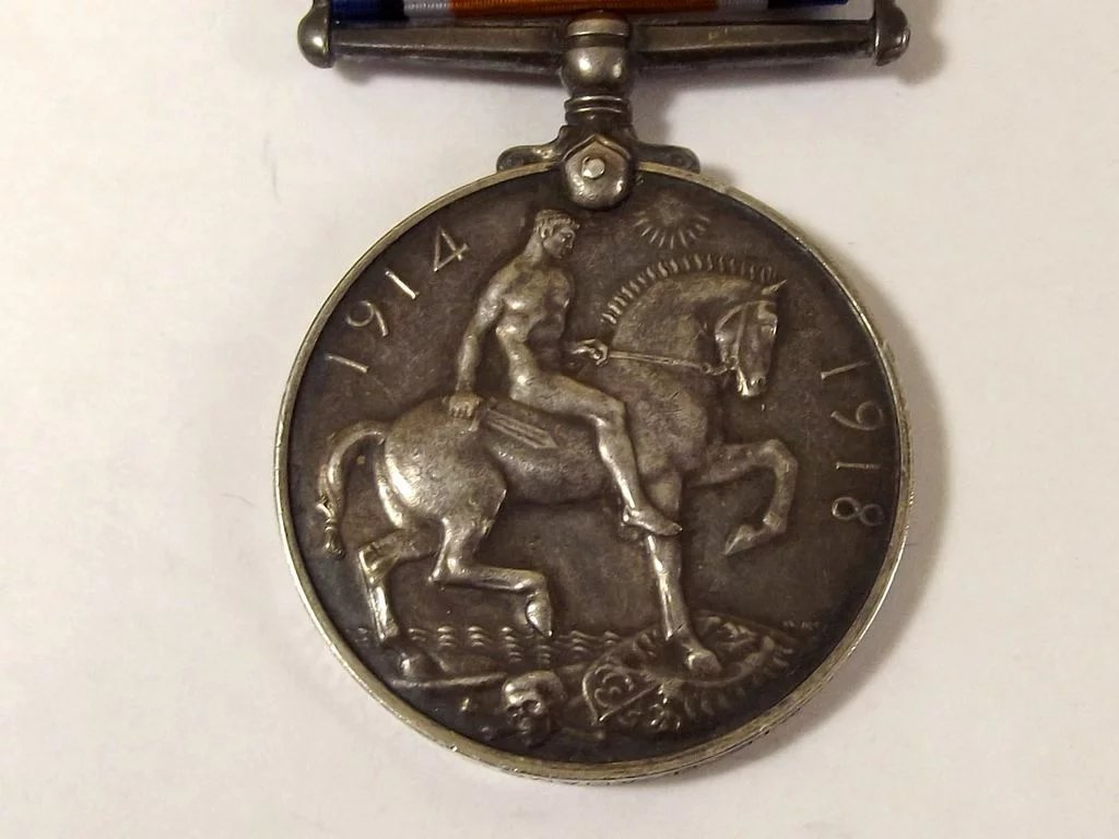 WW1 Medal Pair Pte. J. Adams Devon Regiment - Image 3