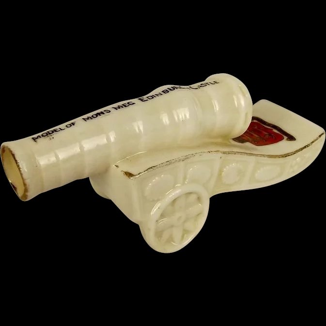 WW1 Rita Crested China Model Of Mons Meg Cannon – Edinburgh Castle