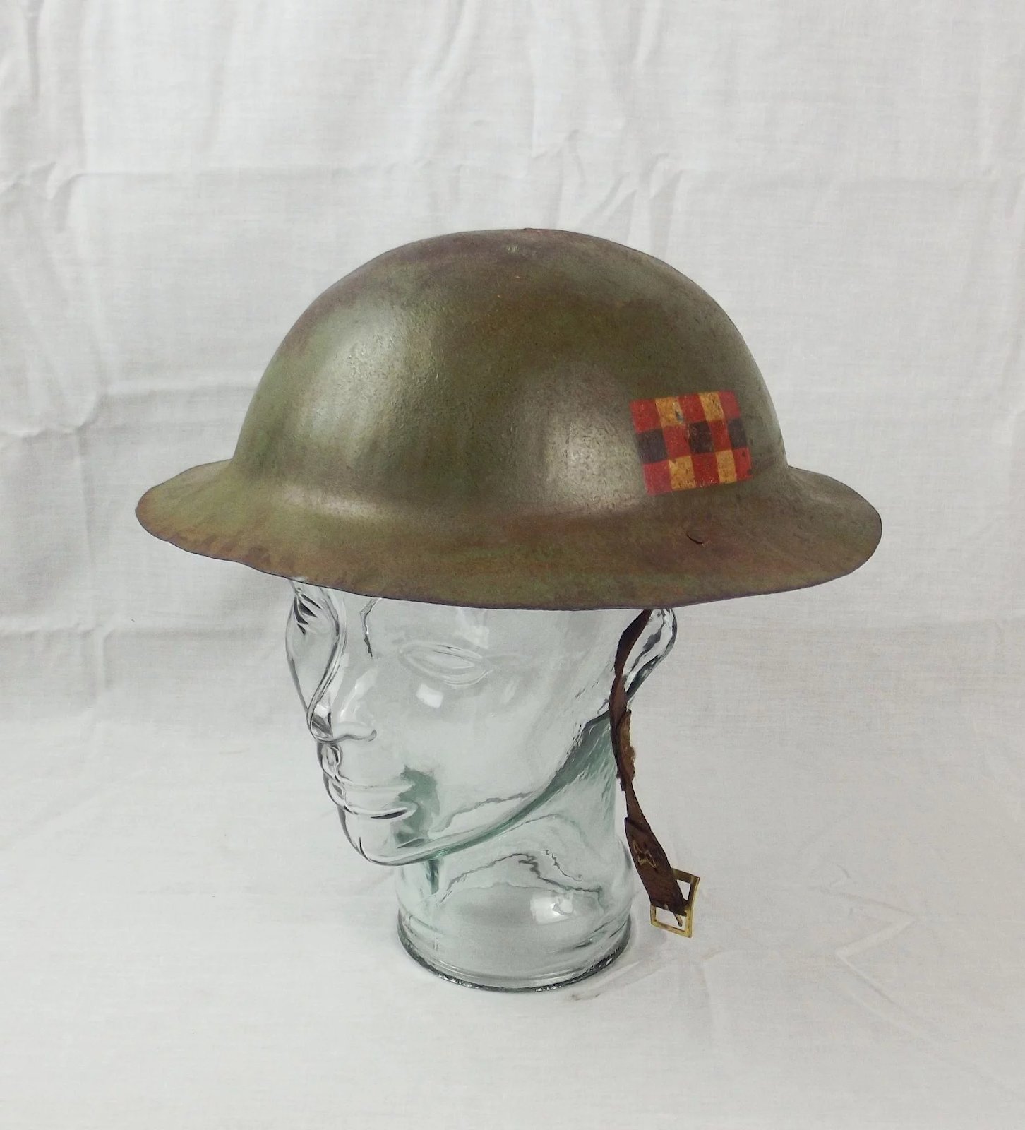 WW1 Scottish Home Guard Brodie Helmet - Image 2