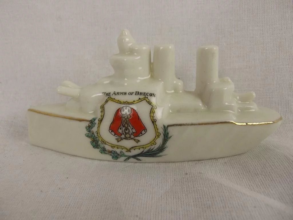 WW1 Shelley Crested China Battleship – The Arms of Brecon - Image 2