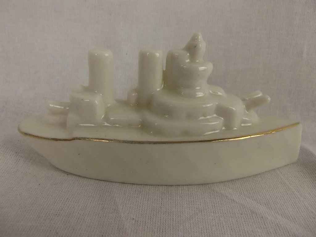 WW1 Shelley Crested China Battleship – The Arms of Brecon - Image 4