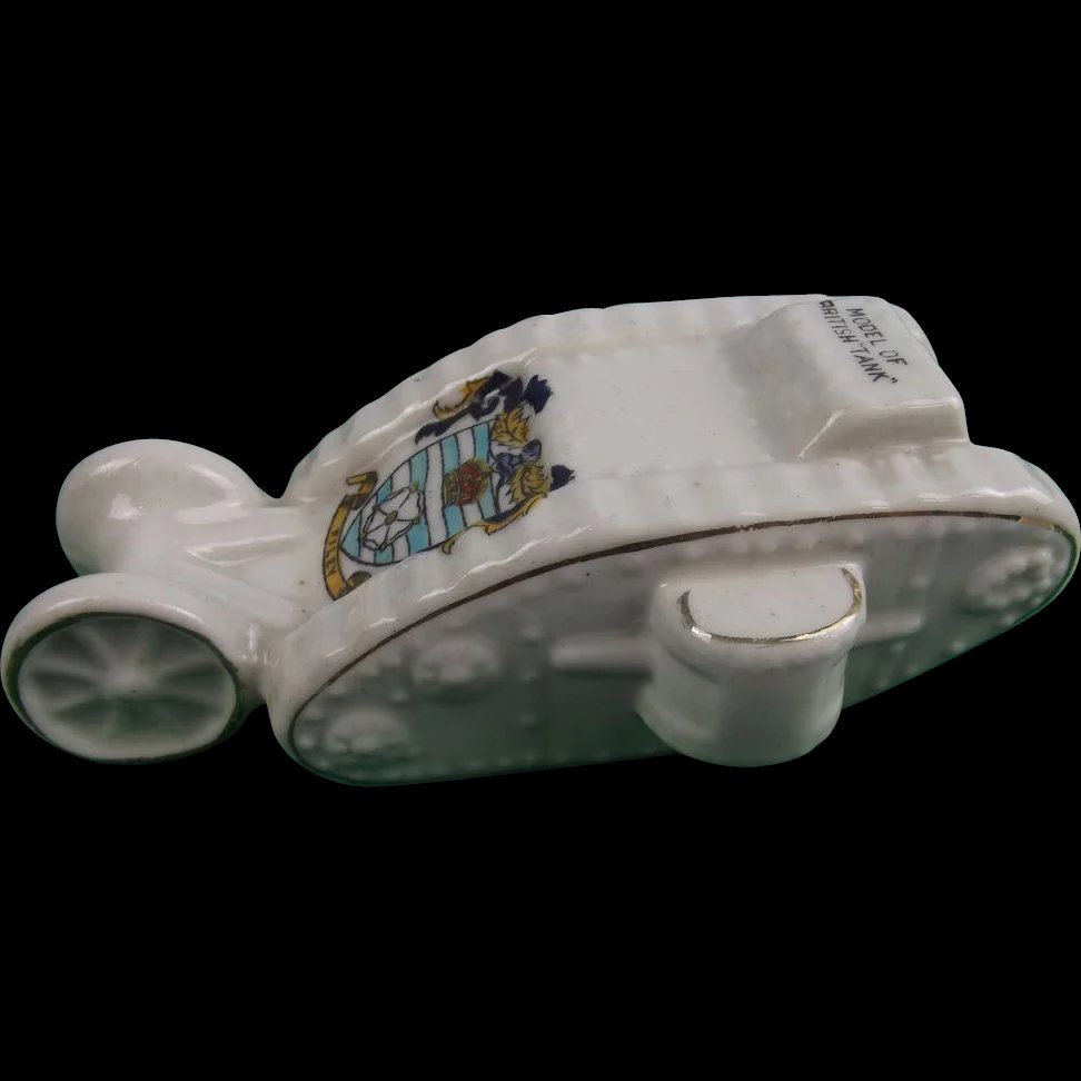 WW1 Waterfall Heraldic Crested China Tank - Filey