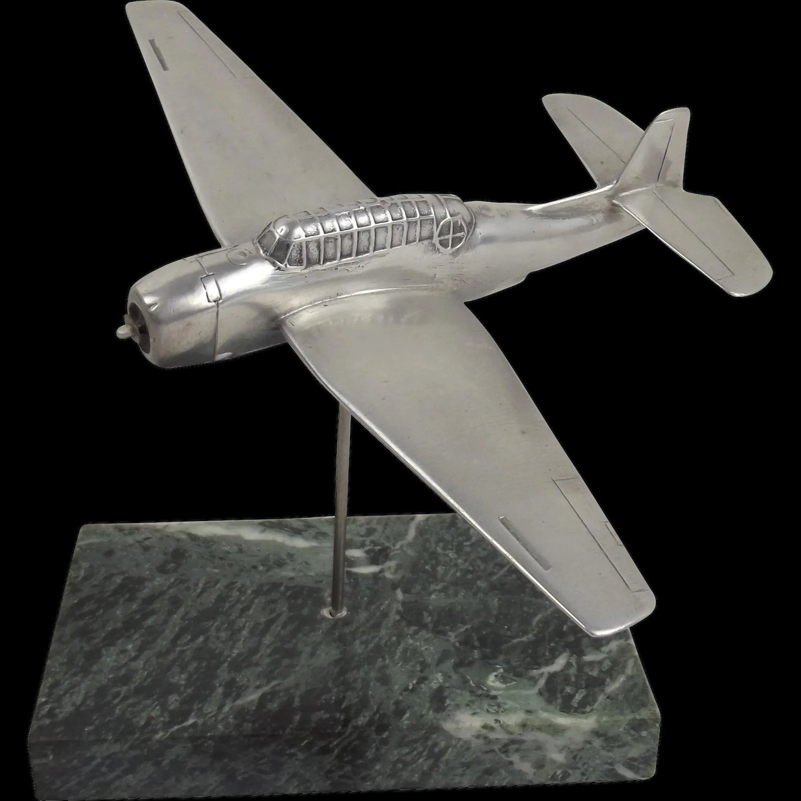WW2 Cast Aluminium Model Of A Grumman TBF Avenger On Stand