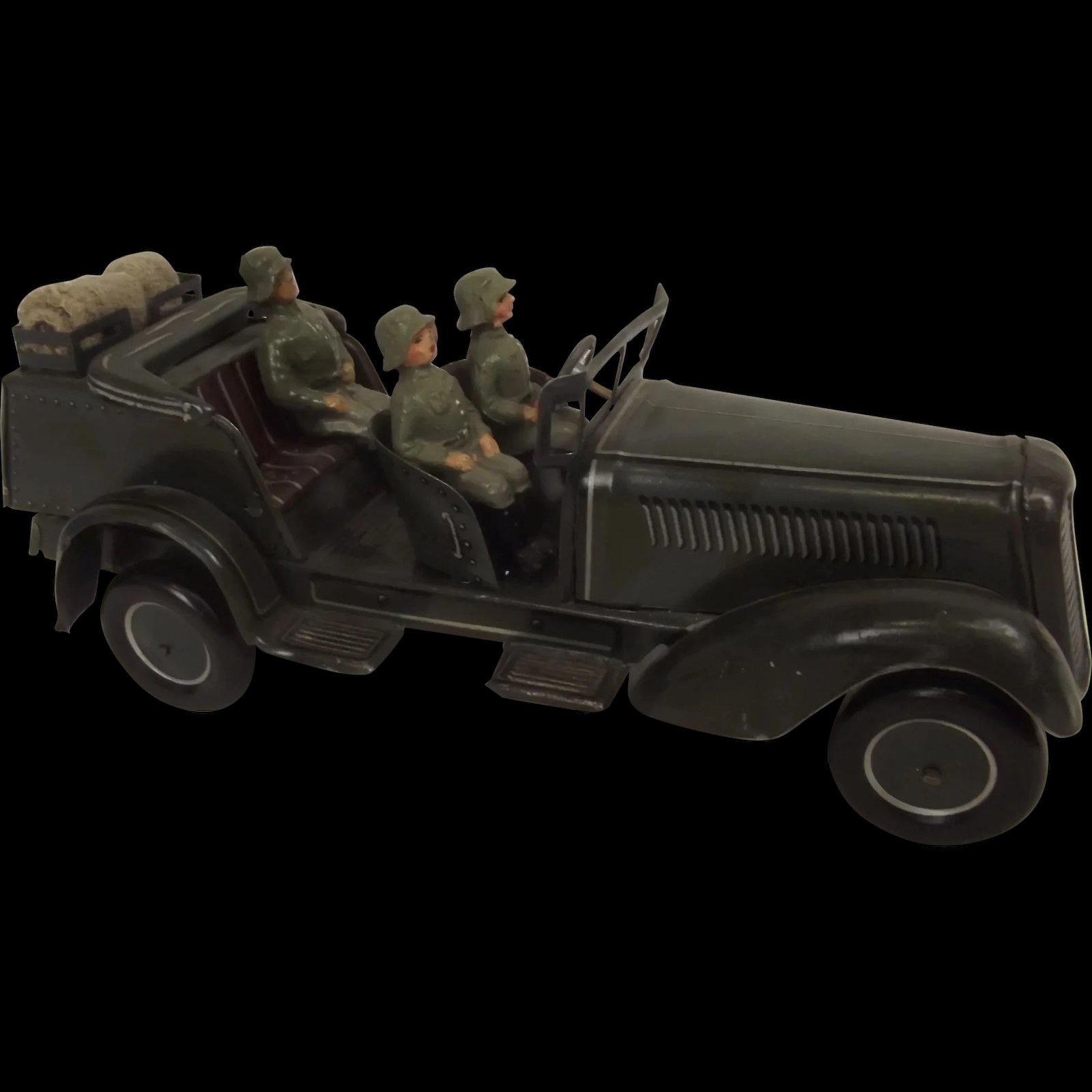 WW2 Era Tinplate Clockwork WH-29 German Army Kúbelwagen