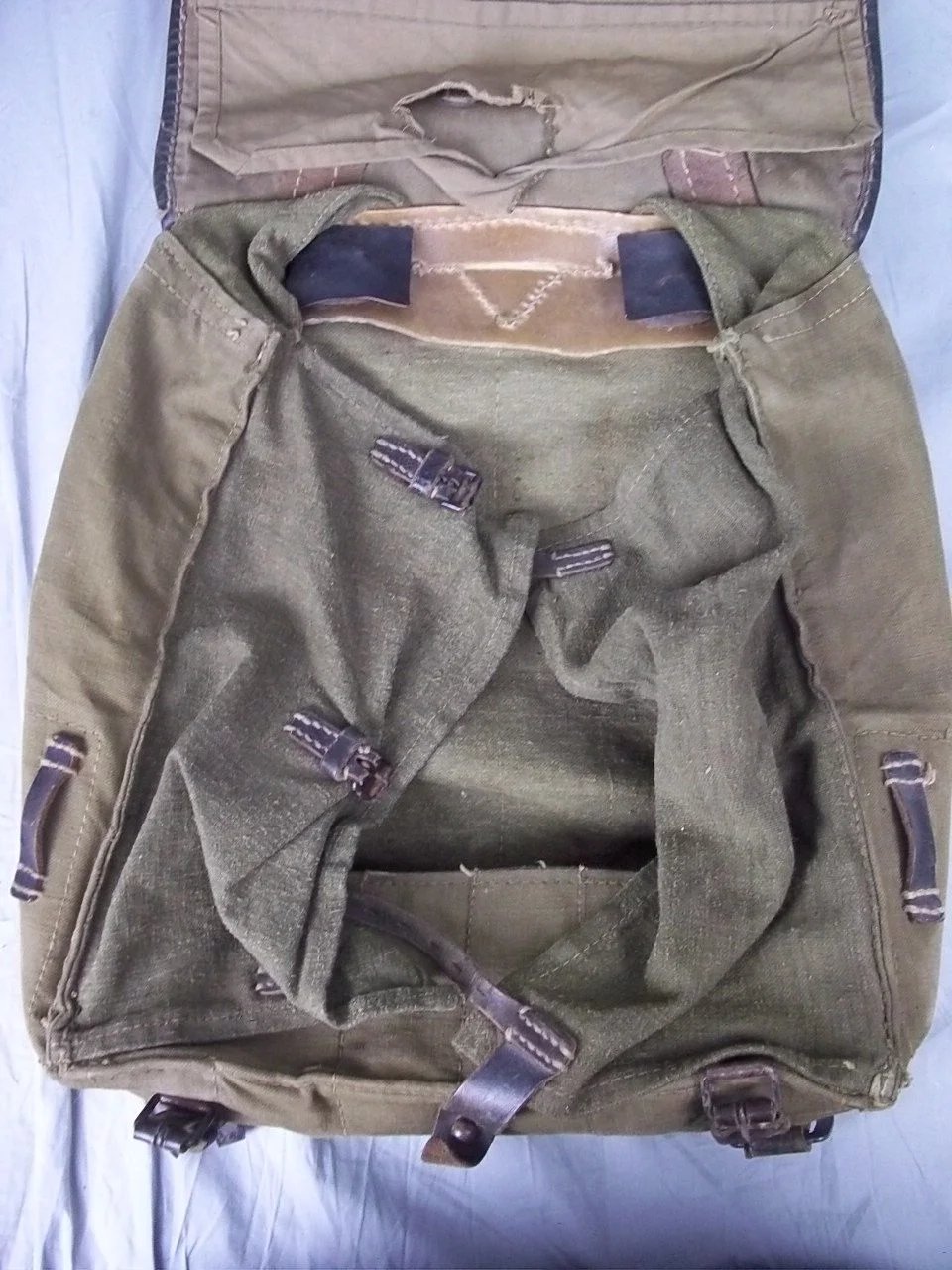 WW2 German Model 1939 Pony Fur Tournister Backpack 1943 Dated - Image 3
