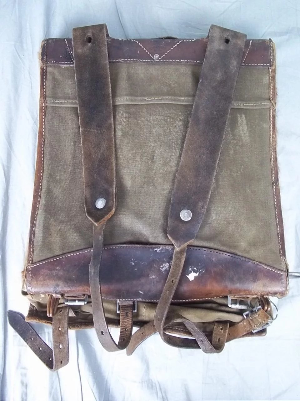WW2 German Pony Fur Model 1934 Tournister Backpack Dated 1936 - Image 3