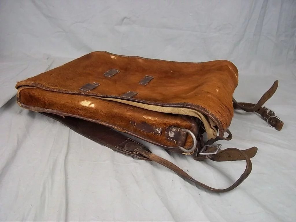 WW2 German Pony Fur Model 1934 Tournister Backpack Dated 1936 - Image 5