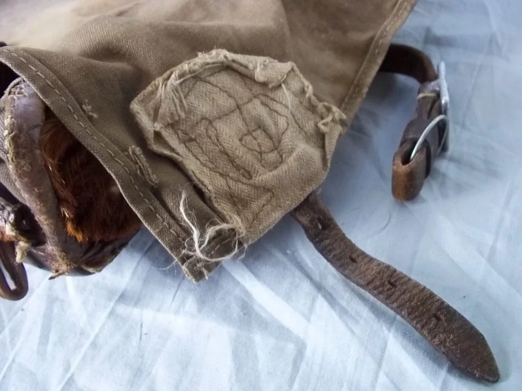 WW2 German Pony Fur Model 1934 Tournister Backpack Dated 1936 - Image 9
