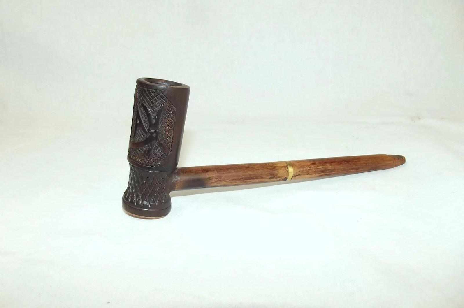 WW2 HMS Ajax Hand Carved Wooden Pipe