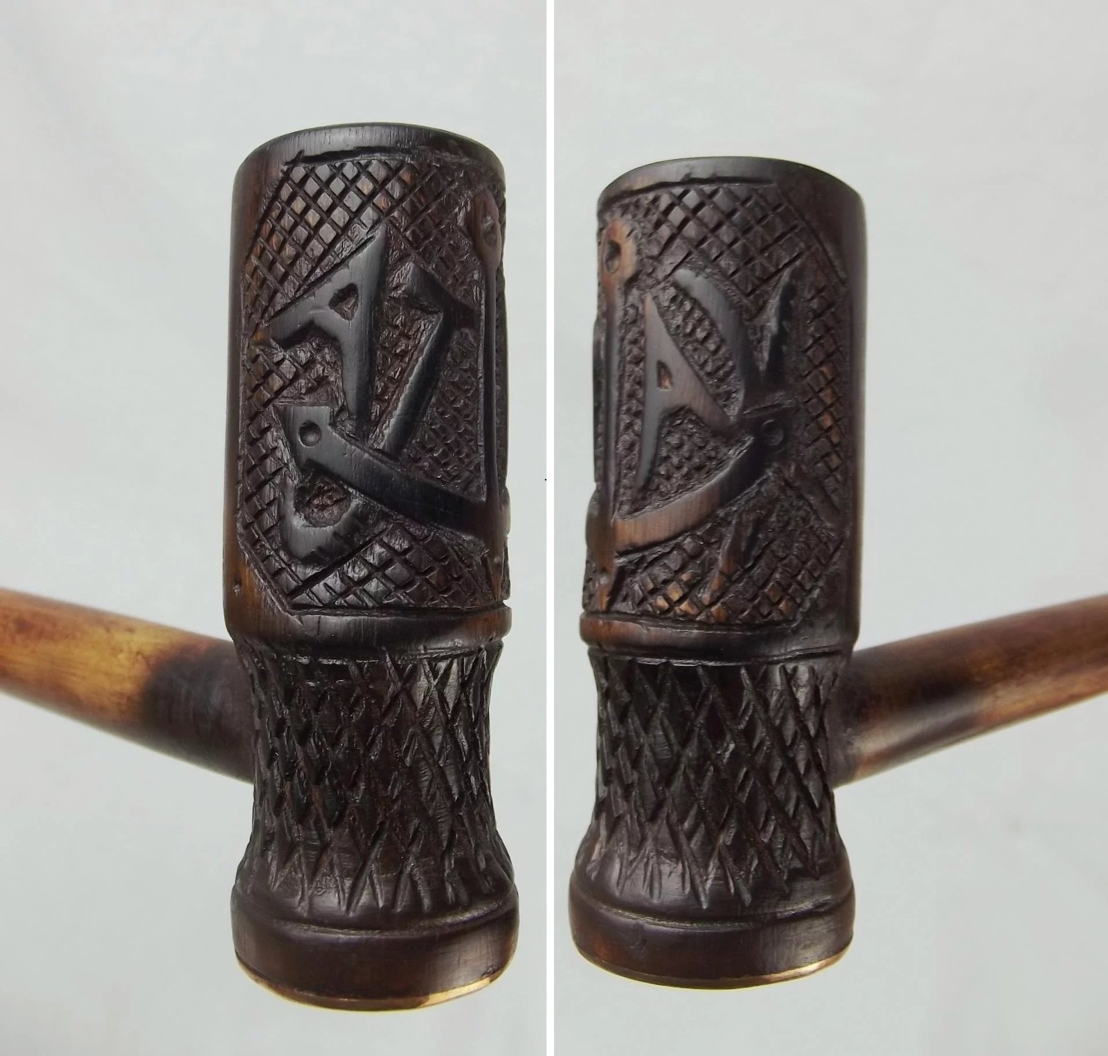 WW2 HMS Ajax Hand Carved Wooden Pipe - Image 3