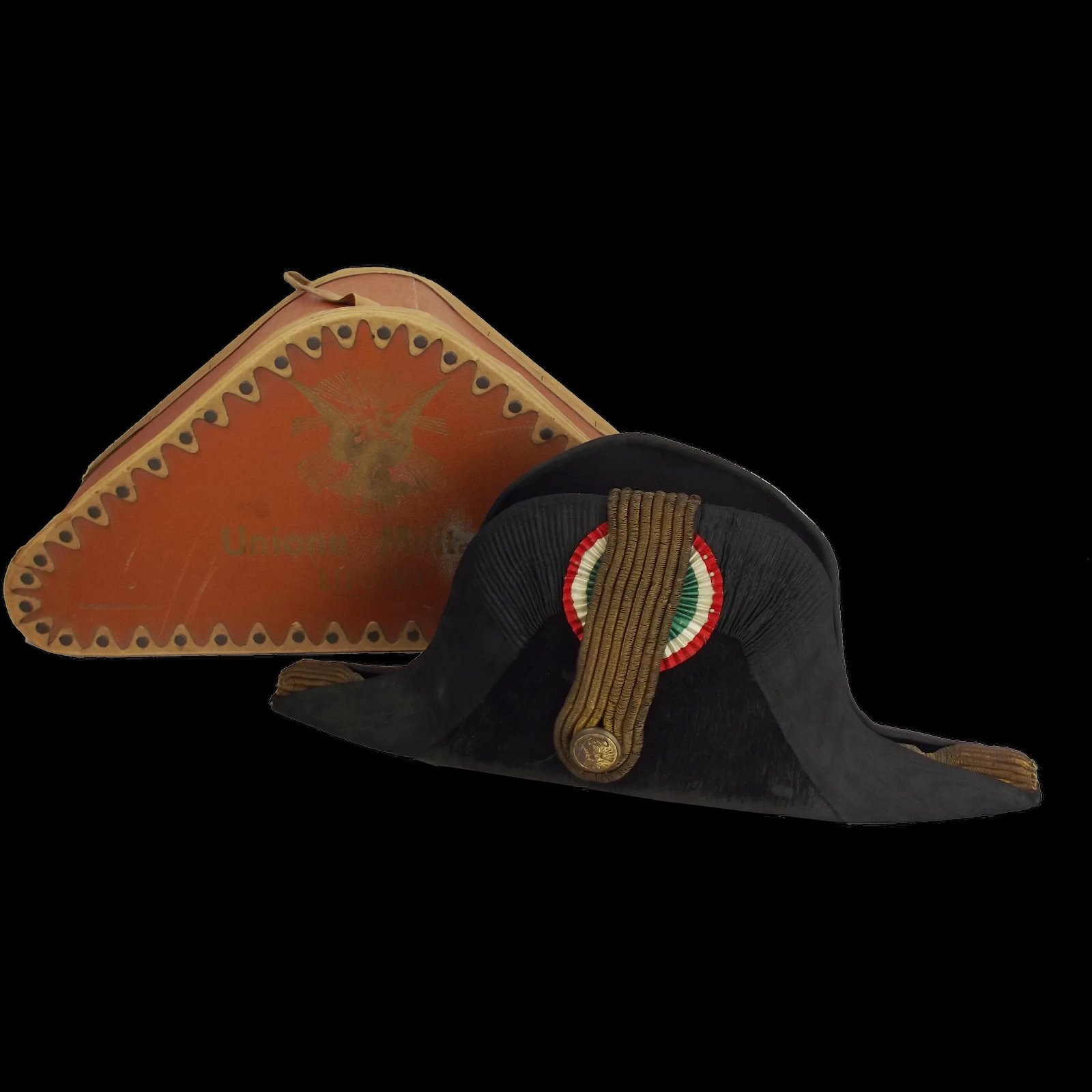 WW2 Italian Naval Officer's Bicorn Hat In Box