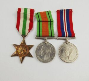 WW2 Medal Trio Including The Italy Star