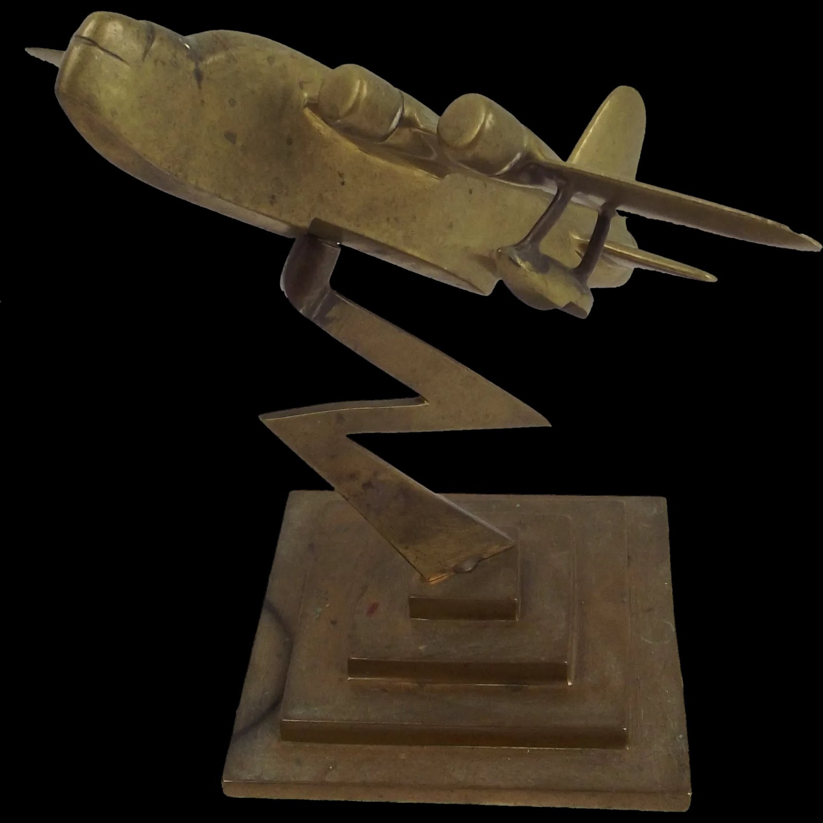 WW2 Short Sunderland Flying Boat Brass Model On Stand