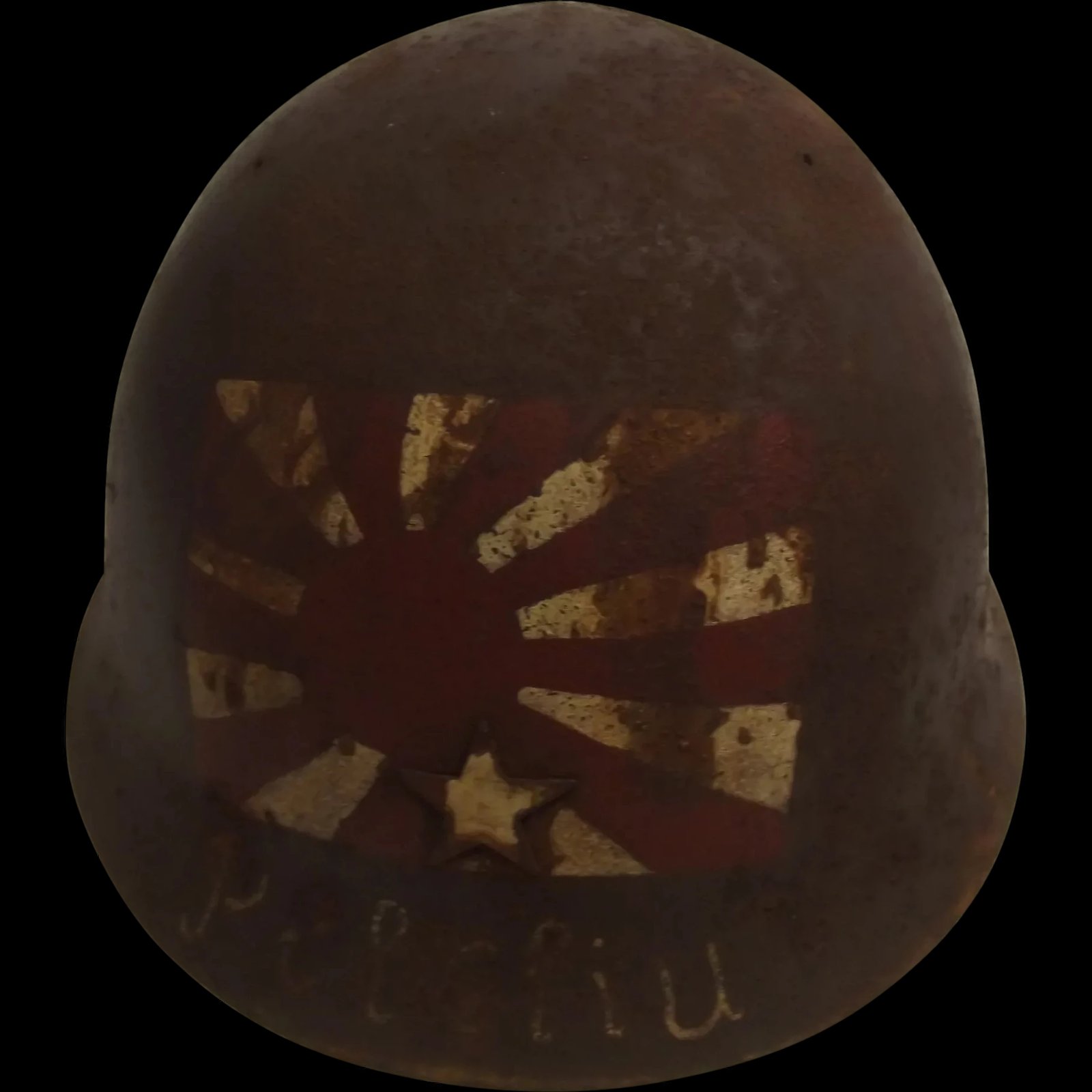 WW2 Veteran Souvenir Japanese Helmet From The Battle Of Peleliu