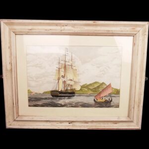 Watercolour Finished Print Of The Clipper Sir David Scott By William J. Huggins