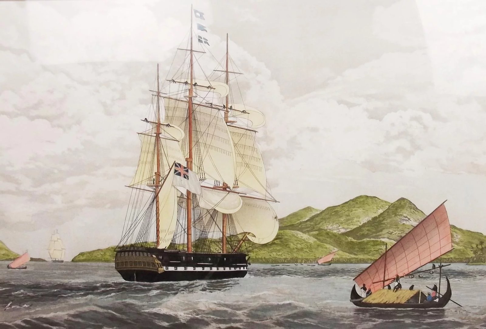 Watercolour Finished Print Of The Clipper Sir David Scott By William J. Huggins - Image 3