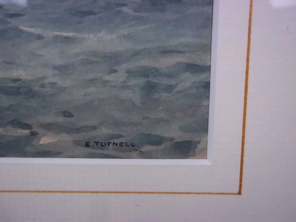 Watercolour Of HMS Fleetwood (F47) By Eric Erskine Tufnell - Grimsby Class Sloop - Image 5