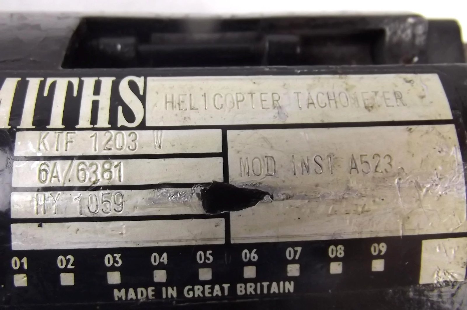 Westland Wessex Helicopter Tachometer Gauge Ex Falklands Bay 75 - Image 9