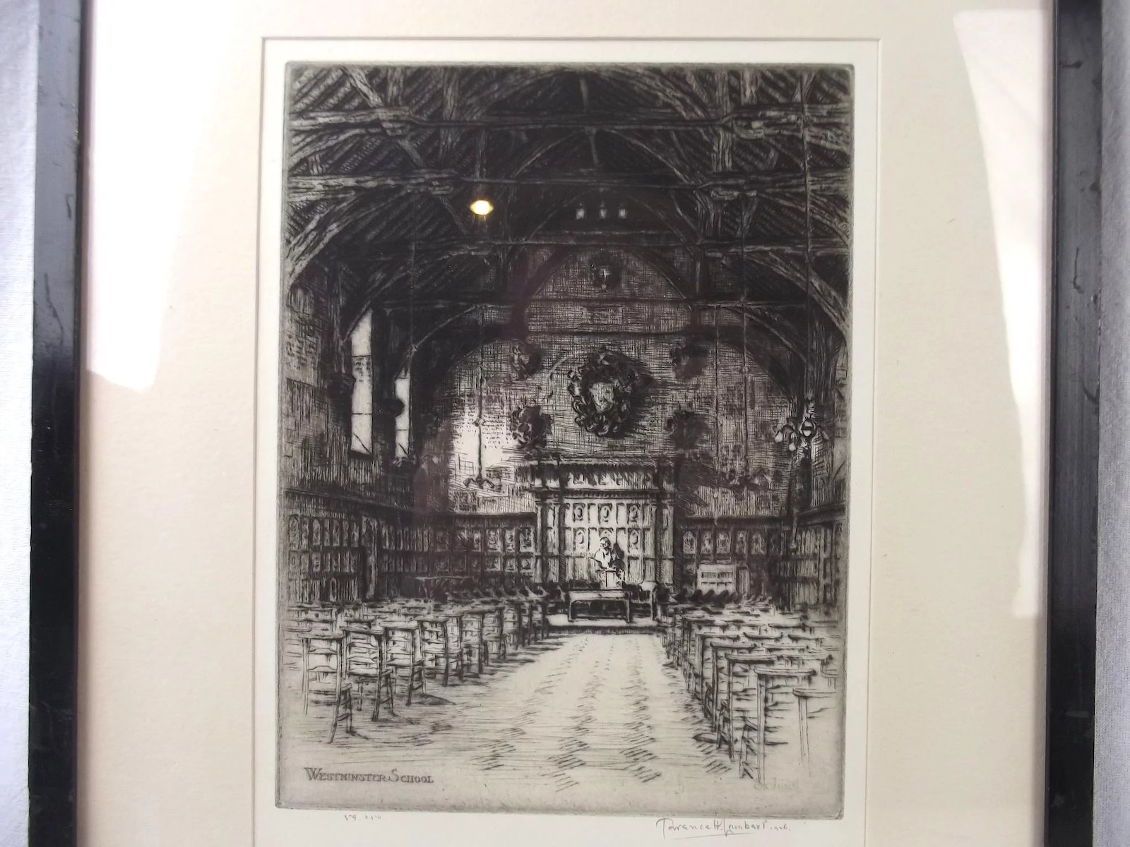Westminster School Etching, 1926 By Terence H. Lambert (Signed) - Image 3