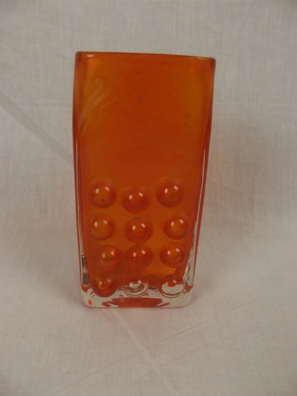 Whitefriars Tangerine Mobile Phone Vase By Geoffrey Baxter Circa 1969 - Image 2