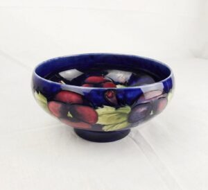 William Moorcroft Pansy Pattern Bowl c1920's
