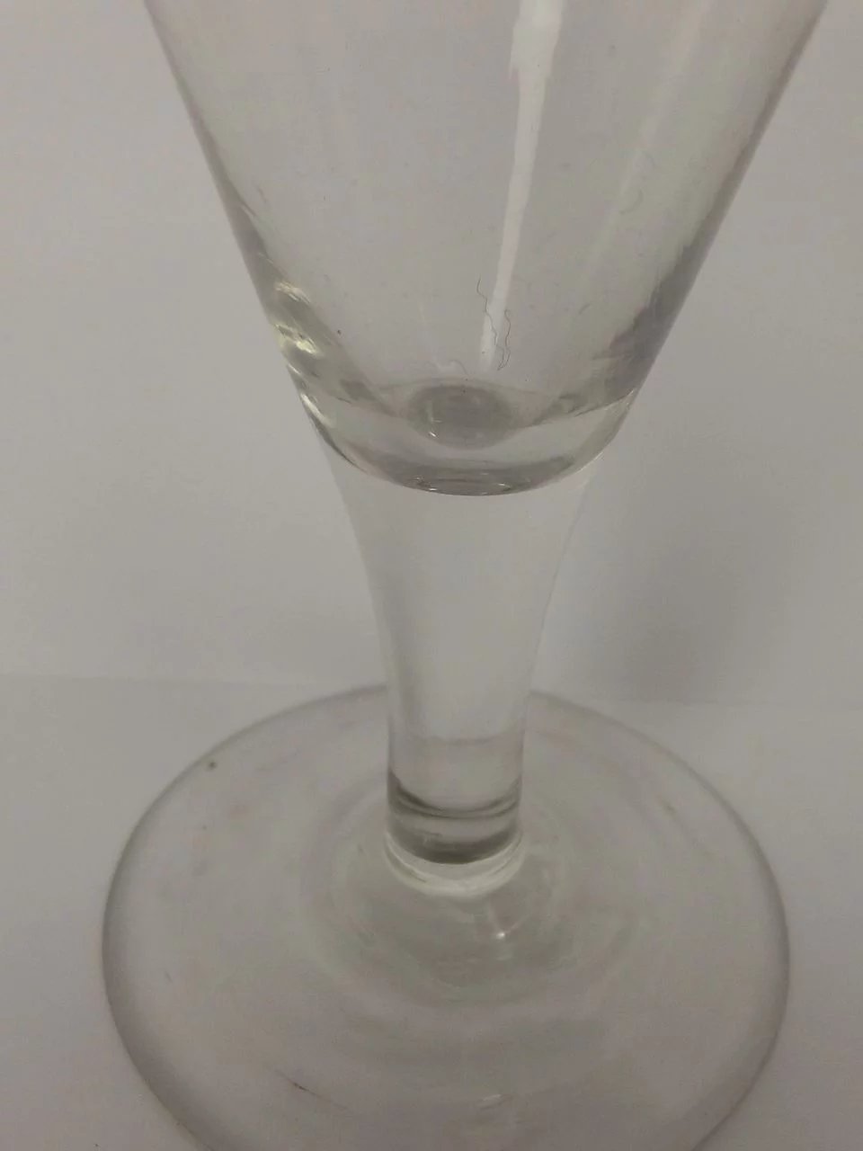c1810 Funnel Shaped Etched Floral Swag Cordial Glass - Image 5