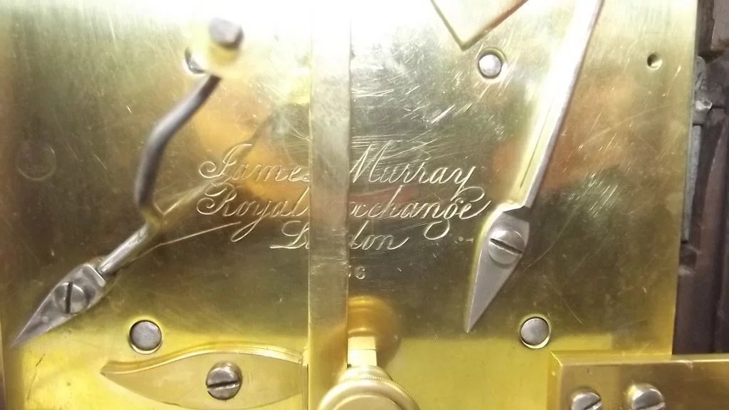 c1820 Regency Twin Fusee Mahogany Bracket Clock - James Murray, Royal Exchange London - Image 7