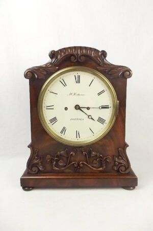 c1840 Mahogany Striking Double Fusee Bracket Clock By M. Ketterer Of Portsea