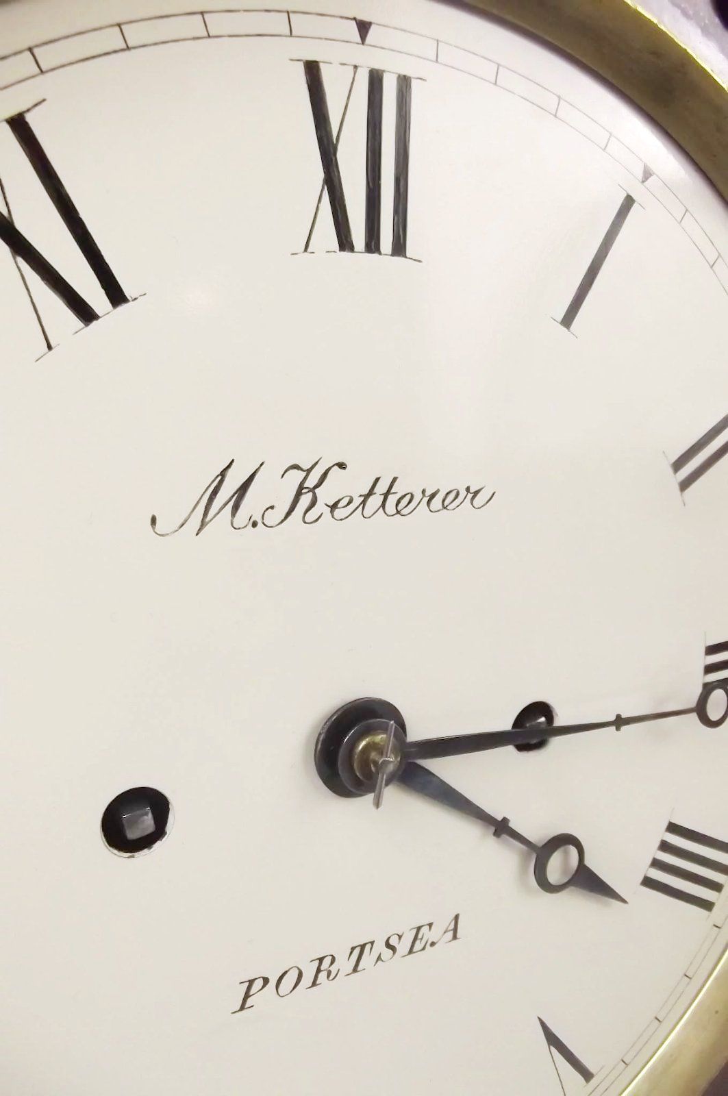 c1840 Mahogany Striking Double Fusee Bracket Clock By M. Ketterer Of Portsea - Image 2