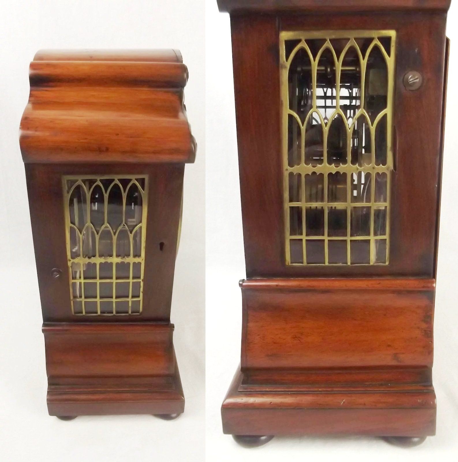 c1840 Mahogany Striking Double Fusee Bracket Clock By M. Ketterer Of Portsea - Image 4