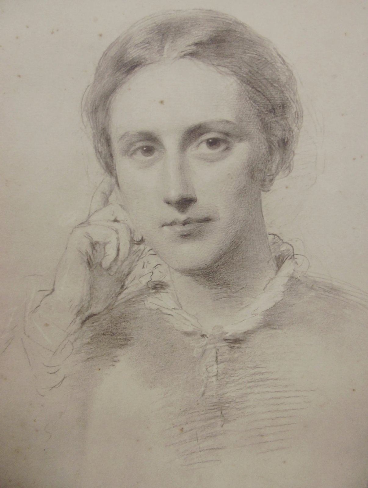 c1860 George Richmond Framed Pencil Sketch Of A Lady - Image 11