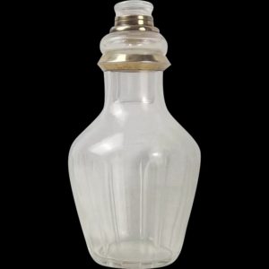 c1870 French Silver Collared Glass Smelling Salts Bottle