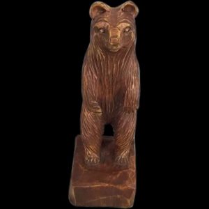 c1890 German Black Forest Oak Bear Figurine