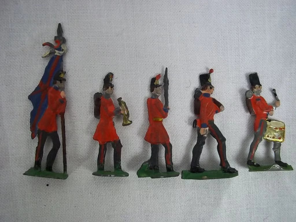 c1900/20 Crimea English Infantry Vintage Tin/Lead Flats 29 Pieces. Boxed - Image 5