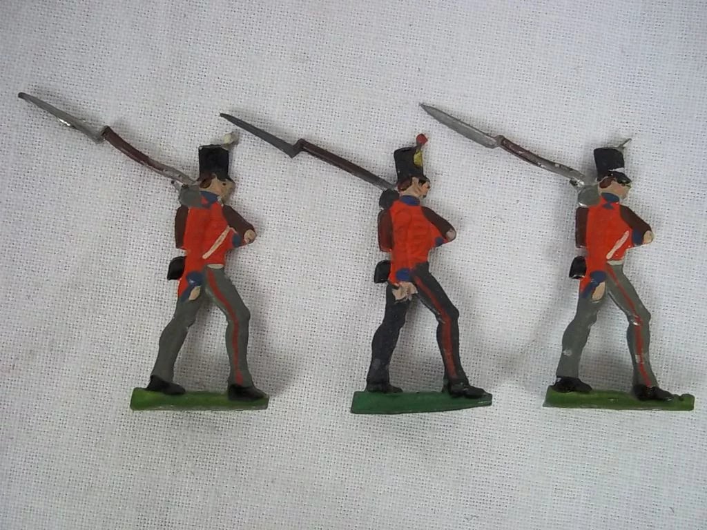 c1900/20 Crimea English Infantry Vintage Tin/Lead Flats 29 Pieces. Boxed - Image 6