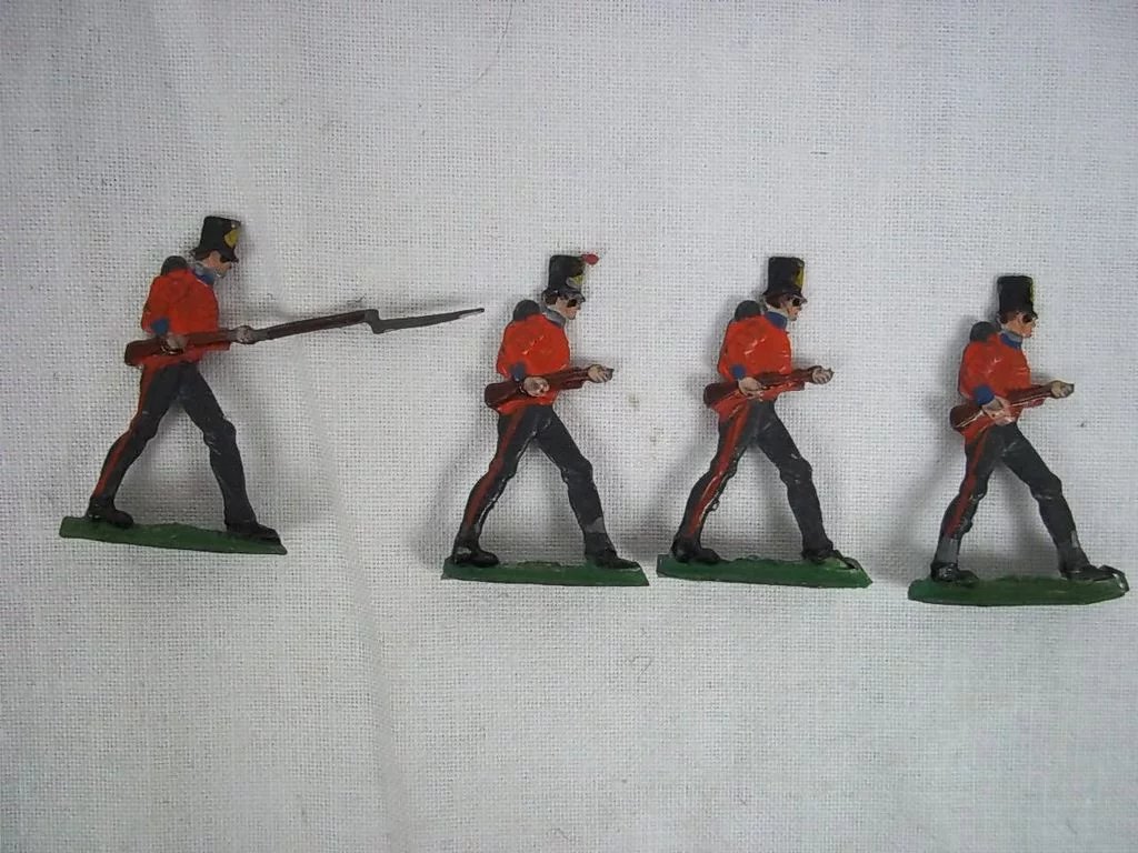 c1900/20 Crimea English Infantry Vintage Tin/Lead Flats 29 Pieces. Boxed - Image 7