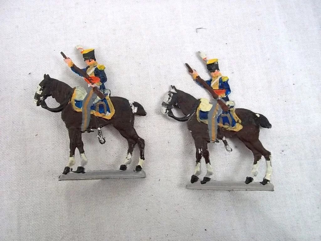 c1900/20 English Dragoons Outpost Vintage Tin Flats 10 Pieces. Boxed - Image 5