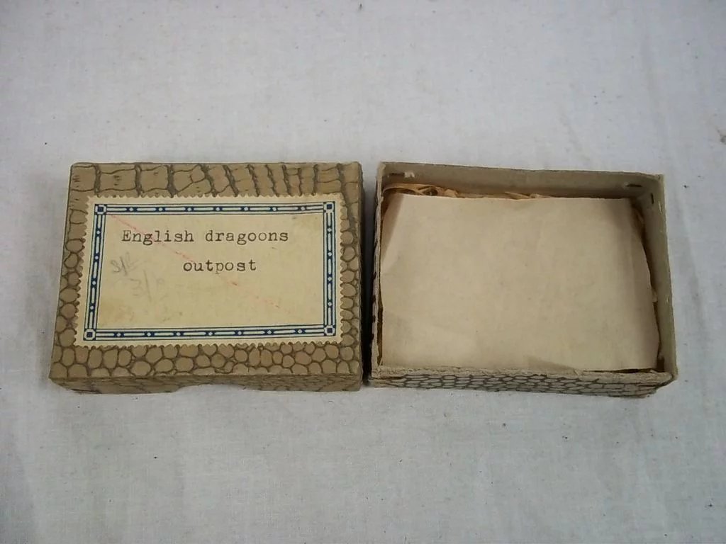 c1900/20 English Dragoons Outpost Vintage Tin Flats 10 Pieces. Boxed - Image 7