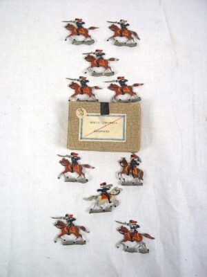 c1900/20 Maria Theresia Hussars Vintage Tin Flats 10 Pieces. Boxed
