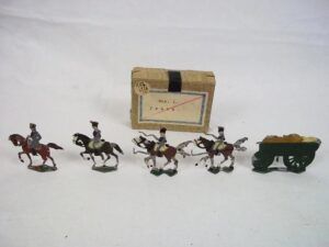 c1900/20 Nap.1. Baggage Train Vintage Tin Flats 5 Pieces. Boxed