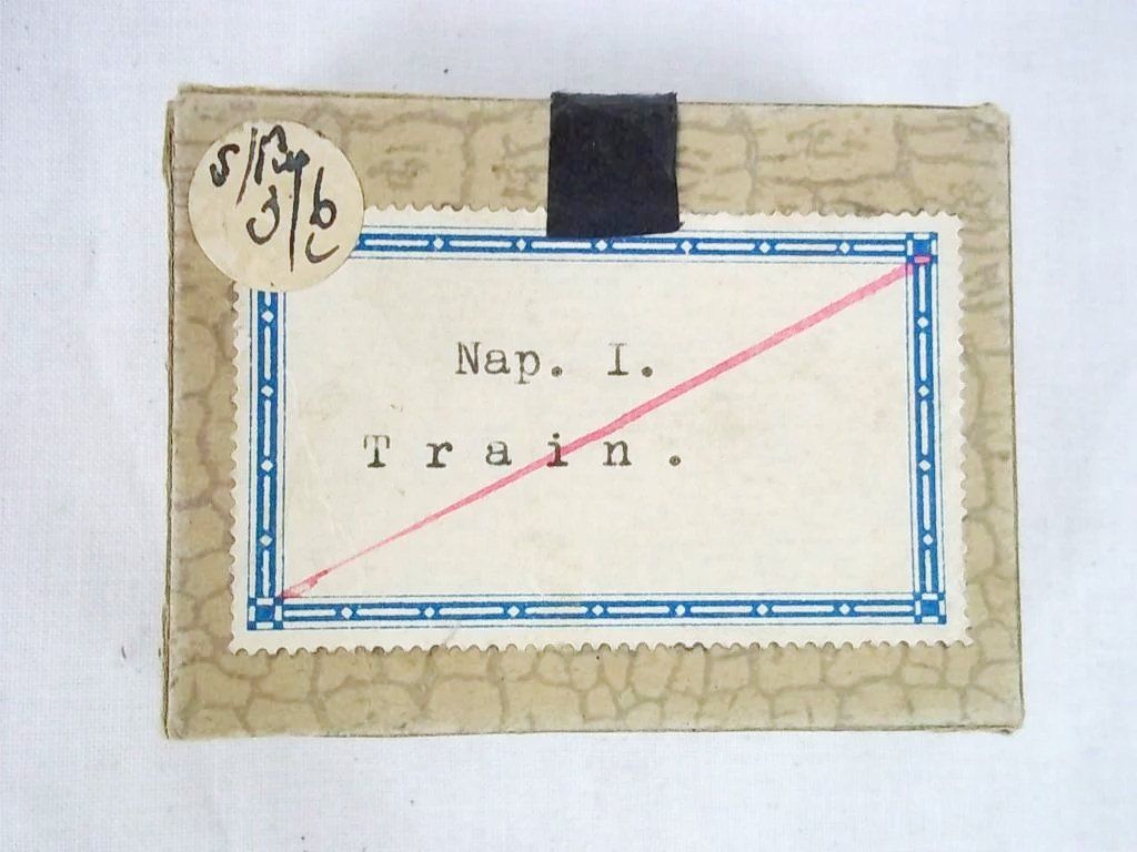 c1900/20 Nap.1. Baggage Train Vintage Tin Flats 5 Pieces. Boxed - Image 3