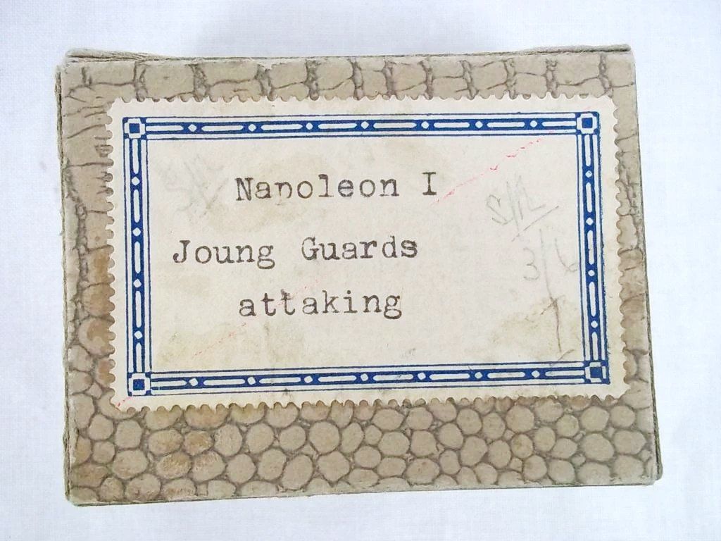c1900/20 Napoleon 1 French Young Guards Attacking Vintage Tin/Lead Flats Boxed - Image 7